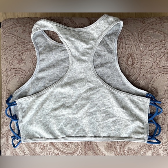 Free People Intimately Side Cross Strap Grey Racerback Bra. NWOT! - Picture 7 of 7